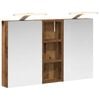 vidaXL Badkamerkastenset 3 st 80 x 10,5 x 50 cm Bewerkt hout