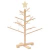 vidaXL Houten kerstboom met standaard Naturel 75 cm Massief grenenhout
