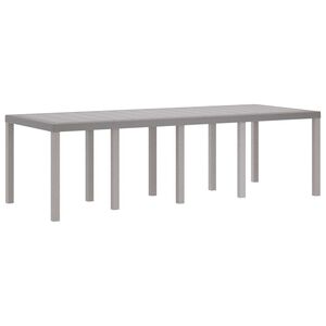 vidaXL Tuinstafel Lichtgrijs 250 x 100 x 73 cm poly rattan