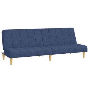 vidaXL Slaapbank 2-zits stof blauw