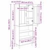 vidaXL Hoge kast Artisan Eiken 69,5 x 34 x 180 cm