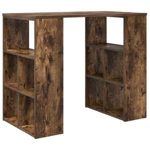 vidaXL Bureau Gerookt eiken Bewerkt hout 90 x 50 x 75 cm