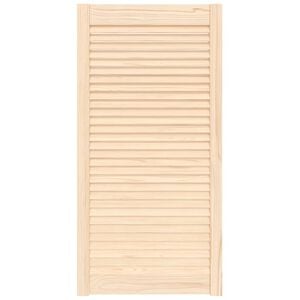 vidaXL Kastdeur met lamellen 99,3x49,4 cm massief grenenhout