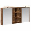 vidaXL Badkamerkastenset 3 st 126 x 16 x 62.5 cm Bewerkt hout