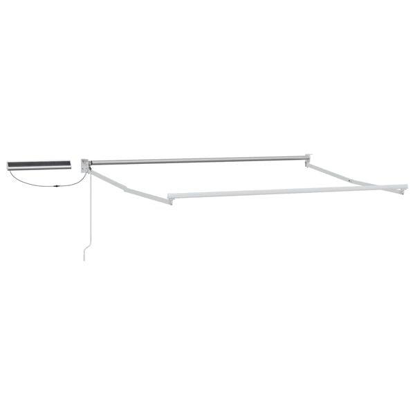 vidaXL Elektrisch Uittrekbaar Zonnescherm Wit 3 x 2,5 m