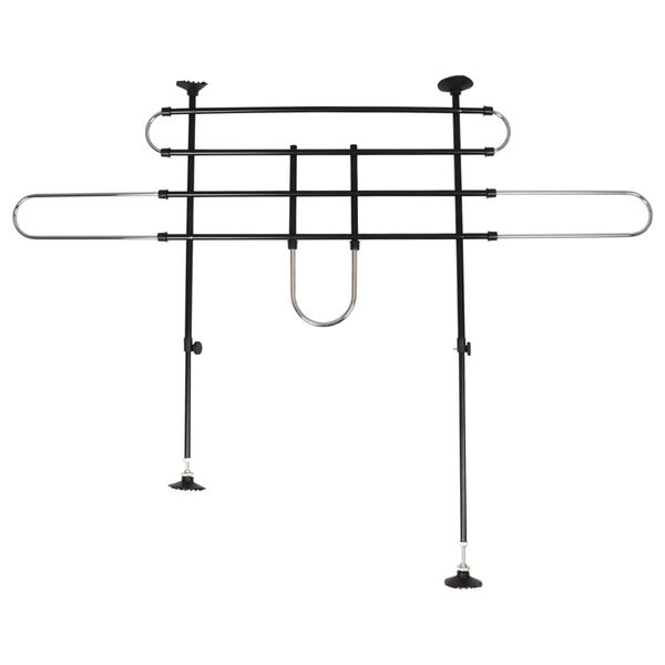 FLAMINGO Autohondenrek Eduard 2 stangen en 2 bevestigingsopties zwart