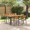 vidaXL Tuin Eetset 5 pcs Zwart en bruin 150 x 90 x 75 cm