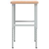 vidaXL Werkbank rechthoekig 100x60x(73-99,5) cm massief beukenhout