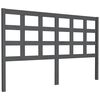 vidaXL Hoofdbord 156x4x100 cm massief grenenhout grijs