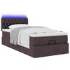 vidaXL Ottoman bed met matras en LED's 80x200cm stof donkerbruin