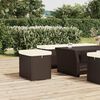 vidaXL Hockers met kussens 2 st 40x30x40 cm poly rattan bruin