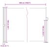 vidaXL Windscherm uittrekbaar 160x500 cm crèmekleurig
