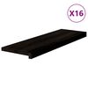 vidaXL Traptreden 16 st 80x25x2 cm massief eikenhout donkerbruin