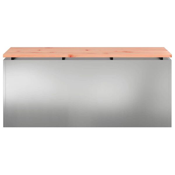 vidaXL Tuinbank Zilver 100 x 40 x 43 cm Gegalvaniseerd staal