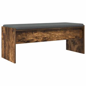 vidaXL Halbank met kussen Gerookt eiken 103 x 38 x 40 cm