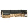 vidaXL Buiten bankenset 7 pcs Wit en antracietkleurig