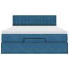 vidaXL Ottoman bed met matras 140x190cm fluweel donkerblauw