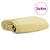 vidaXL Zeil 650g / m&sup2; Beige 3 x 4 m Canvas met PVC-coating