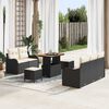 vidaXL Tuin Sofa Set 8 pcs Zwart poly rattan