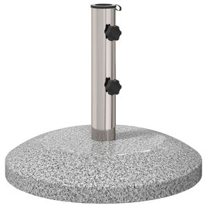 vidaXL Parasolvoet voor 40-50 mm paal 26.45 kg Grijs Graniet en RVS
