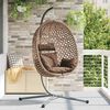 vidaXL Hangende ei-stoel Koffiebruin 104 x 100 x 191 cm poly rattan