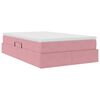 vidaXL Opbergbed met matras met matras Roze 120 x 200 cm Fluweel