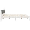 vidaXL Bedframe Wit en lichtgrijs 150 x 200 cm Massief grenenhout