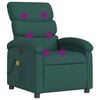 vidaXL Massagestoel met donkergroene stof