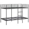 vidaXL Stapelbed zonder matras 107x203 cm staal zwart