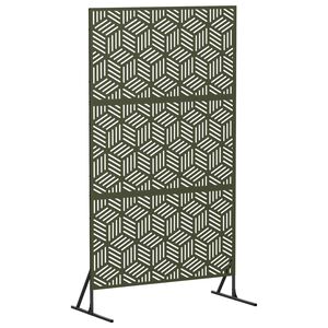 vidaXL Privacyscherm 100 x 50 x 180 cm Staal Olijfgroen