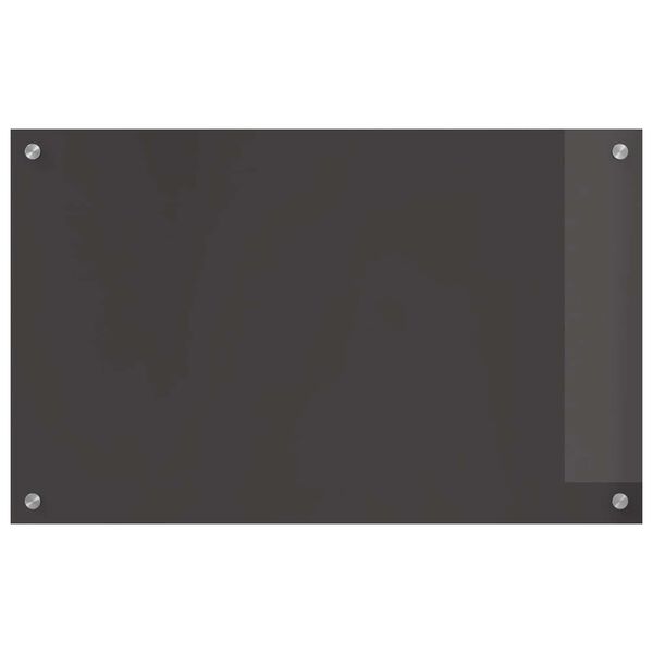vidaXL Keuken Achterwand Donkergrijs 80 x 50 x 0,6 cm gehard glas