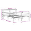 vidaXL Bedframe zonder matras massief grenenhout wit 160x200 cm