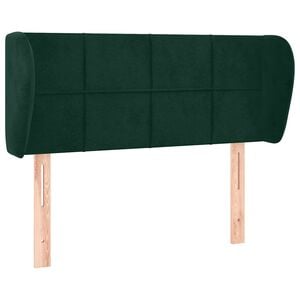vidaXL Hoofdbord met randen 83x23x78/88 cm fluweel donkergroen