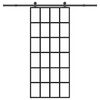vidaXL Schuifdeur met beslag 90x205 cm ESG-glas en aluminium