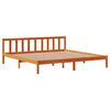 vidaXL Bedframe met hoofdbord massief grenenhout wasbruin 180x200 cm