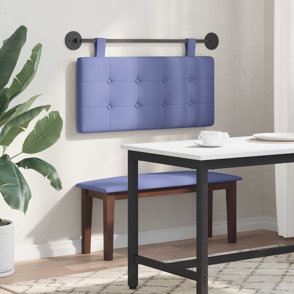 vidaXL Hangend Hoofdeinde Jeans Blauw 100 x 55 x 5 cm Stof