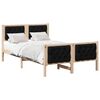 vidaXL Bedframe met hoofdeinde Zwart 120 x 200 cm Massief grenenhout
