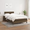 vidaXL Boxspring met matras stof donkerbruin 120x190 cm