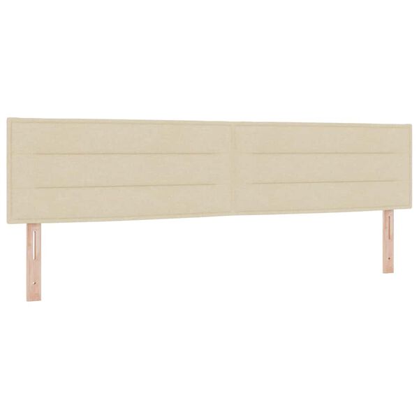 vidaXL Hoofdbord met hoofdeinde Cr&egrave;me 200 cm Nep Leer