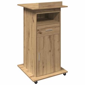 vidaXL Podium met lade Artisan Eiken 55 x 55 x 107 cm Bewerkt hout