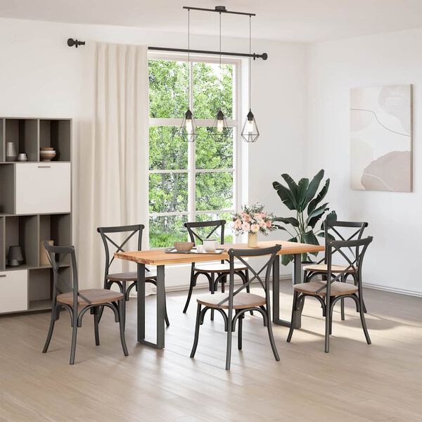 vidaXL Console tafelpoten 2 st U-vormig 38x(72-73) cm staal antraciet