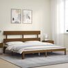 vidaXL Bedframe met hoofdbord massief hout honingbruin 200x200 cm