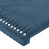vidaXL Hoofdbord met randen 83x23x118/128 cm fluweel donkerblauw
