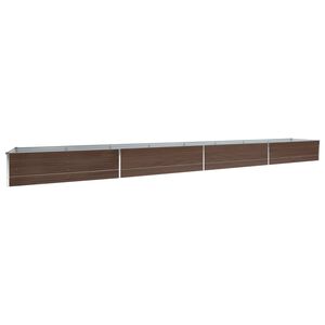 vidaXL Plantenbak verhoogd 600x80x45 cm gegalvaniseerd staal bruin