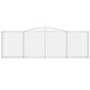 vidaXL Schanskorven 8 st gewelfd 400x30x120/140 cm ijzer