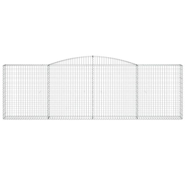 vidaXL Schanskorven 8 st gewelfd 400x30x120/140 cm ijzer