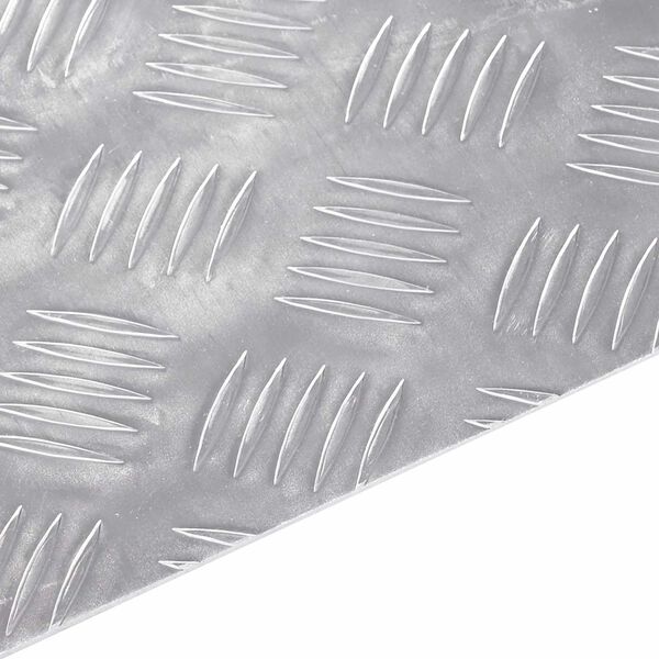 vidaXL Trap Tread Rechthoekig 2 pcs Zilver 40 x 30 cm Aluminium