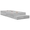 vidaXL Opbergbedframe met lade Grijs Sonoma 90 cm Bewerkt hout