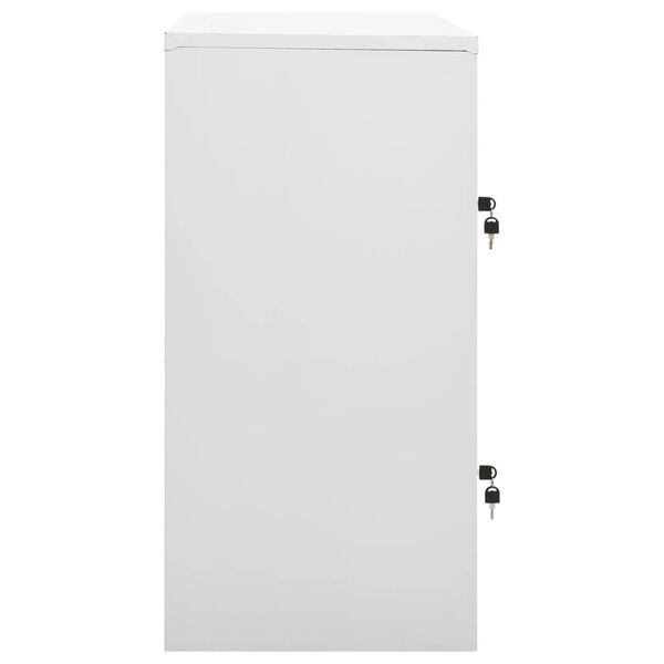 vidaXL Lockerkast 90x45x92,5 cm staal lichtgrijs