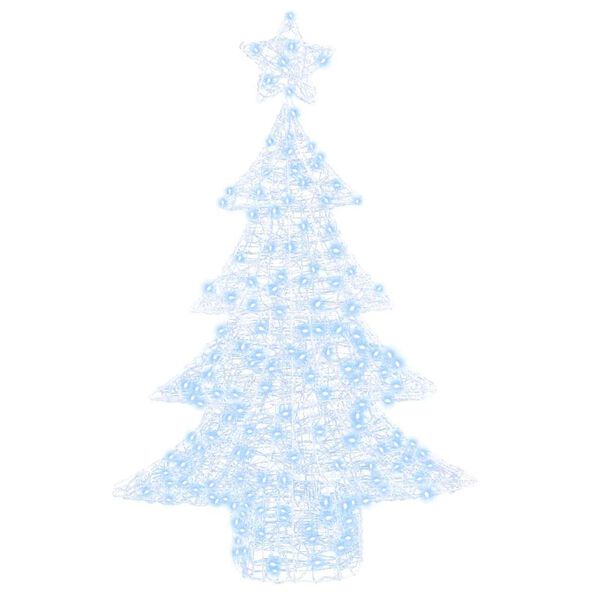vidaXL Kerstboom met 100 LED Koudwit 120 cm Acryl